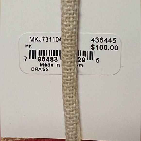 NWT Michael Kors Silver Hoop With Crystal Stations Earrings #TSER - Picture 7 of 8